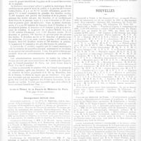 0430 - Page 429 - Varia. La question de l'épandage / Les bains populaires dans les grands villes / Actes et thèses de la Faculté de médecine de Paris / Enseignement médical libre / Nouvelles. Natalité à Paris / Mortalité à Paris / Faculté de médecine de Paris / Ligue nationale contre l'alcoolisme / Syndicat des médecins de la Seine