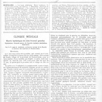 0480 - Page 479 - Sommaire / Clinique médicale. Kyste hydatique du lobe frontal gauche. Opération. Grande perte de liquide céphalo-rachidien. Guérison. Par le Dr José E. Esteves...