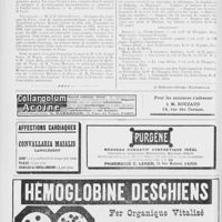 0147 - Page 144 - Nouvelles. Corps de santé militaire / Concours d'agrégation en médecine / Nécrologie [Dr Julien Bouglé / Dr Joseph Hahn, (de Mâcon) / M. Victor Meunier / Dr E. Sattler / M. Théodore Chavannes]