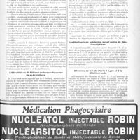 0147 - Page 95 - Varia. Taxation regrettable / Libéralités du Dr Millard en faveur d'oeuvres de puériculture / Pour les femmes en période de grossesse / Les étudiants en médecine ayant moins de deux inscriptions / Chemins de fer de Paris à Lyon et à la Méditerranée