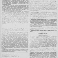 0147 - Page 137 - Faits cliniques. Commotion thoracique. Névralgie cardiaque. Troubles vasculaires. Par P. Batigne... / Sociétés savantes. Académie de médecine. Séance du 26 mars 1918 / Société de biologie. Séance du 23 mars 1918