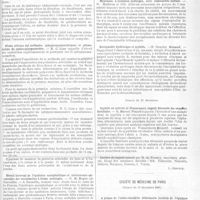 0026 - Page 21 - Sociétés savantes. Société médicale des hôpitaux. Séance du 24 décembre / Séance du 31 décembre / Société de médecine de Paris. Séance du 18 décembre 1920
