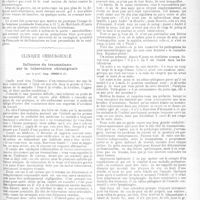 0098 - Page 91 - Travaux originaux. L'orientation du traitement de la blennorragie. Par le Docteur Cattier / Clinique chirurgicale. Influence du traumatisme sur la tuberculose chirurgicale, par le Prof. Aug. Broca