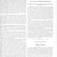 0180 - Page 173 - Bulletin du Progrès médical. La psychoanalyse en France / Revue de la presse hebdomadaire. Pathogénie et sémiologie des mélanodermies du type addisonien (Presse méd., 9 avril 1921...) / Sociétés savantes. Académie de médecine. Séance du 12 avril 1921