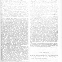 0188 - Page 181 - Clinique chirurgicale. I. Ulcus perforant. - II. Hernie crurale étranglée, d'après une leçon de M. Potherat / Faits cliniques. Deux cas d'intervention large pour tuberculose thoracique (ablation du grand et du petit pectoral, résection du sternum). Par le Dr L. Moreau...