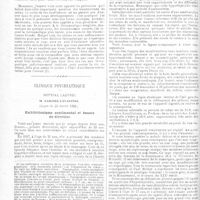0325 - Page 326 - Cours de thérapeutique chirurgicale. Traumatismes crâniens ouverts et fermés. Par H. Billet... / Clinique psychiatrique. Hôpital Laennec. M. Laignel-Lavastine. (Leçon du 23 février 1921.). Exhibitionnisme sentimental et besoin de direction