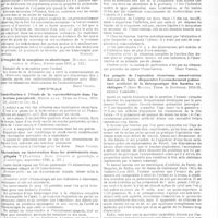 0412 - Page 413 - Actualités. Anesthésie en obstétrique. Analgésie et anesthésie au protoxyde d'azote dans le travail normal et dans les opérations obstétricales. (Hugo Ehrenfest. American Journal of obstetrics and gynecology, février 1921...) [Moreau] / L'emploi de la morphine en obstétrique. (Bulman. Gaceta medica de Mexico, février-mars 1920...) [Henri Vignes] / Obstétrique. Contribution à l'étude de la vaccinothérapie dans l'infection puerpérale. (Marcel Adam. Thèse de Paris, 1920-21, Jouve et Compagnie, éd.) [Henri Vignes] / Abstention ou intervention dans les avortements compliqués ? (Vanverts. Revue française de gynécologie et d'obstétrique, septembre 1920...) [Henri Vignes] / Les progrès de l'opération césarienne conservatrice doivent-ils faire disparaître l'accouchement prématuré artificiel de la thérapeutique des bassins rachitiques? (Marc Rivière. Thèse de Bordeaux, 1919-20, éditeur Cambette)