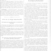 0480 - Page 479 - Psychiatrie. Obsession-homicide. Dissimulation. Secret médical. Par R. Benon... / Revue de la presse hebdomadaire. Stérilisation des aiguilles d'acier au chloroforme paraffiné (Presse médicale, 28 septembre 1921) / Les arsenicaux à haute dose dans le traitement de certaines affections pulmonaires (Presse médicale, 28 septembre 1921) / XXIe Congrès français d'urologie (Strasbourg 3-5 octobre 1921). De l'anesthésie en chirurgie urinaire
