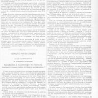 0596 - Page 603 - Travaux originaux. Les crises douloureuses du cancer de l'oesophage. Par M. Loeper / Clinique psychiatrique. Asile Sainte-Anne. M. Laignel-Lavastine. Introduction à la pathologie des instincts. Instinct de conservation et idée de persécution