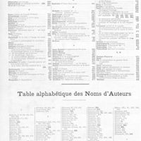 0615 - Page 622 - Table des matières / Table alphabétique des noms d'auteurs