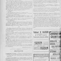 0696 - Page 708 - Variétés. Quelques migraineux célèbres. - Un déjeuner au pays de Brillat-Savarin. - L'ail en thérapeutique [Dr Félix Regnault] / Bibliographie. La géographie de l'histoire. Géographie de la paix et de la guerre, sur terre et sur mer, par Jean Brunhes et Camille Vallous... Librairie Alcan..., Paris / Visites aux paysans du centre, par Daniel Halevy... Librairie Grasset..., Paris 1921 / La genèse de l'énergie psychique, par J. Danysz... Librairie J.-B. Baillière et Fils..., Paris, 1921
