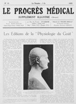 Ce buste de Brillat-Savarin, en plâtre patiné, est celui qui figurait dans la salle à manger du chât [...]