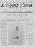 Charles Richet. (d'après le crayon rehaussé de Mme Renée Davids) - Le progrès médical