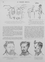 G. Doré. Dessin de jeunesse (inédit) avec la légende: «Deux dentistes voisins, ayant une dent l'un c [...]