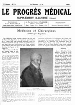 E.-J. Bourdois. Portrait par Isabey. Gravure de Mecae - Le progrès médical