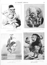 Portrait de Jules Grévy / M. Thiers / Gustave Doré / Gambetta et Rochefort - Le progrès médical