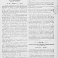 0147 - Page 147 - Travaux originaux. Action favorable de la génésérine sur les rétentions d'urine d'origine nerveuse. Par MM. M. Bolgert et P. J. Viala / Essai d'une explication et d'une thérapie pathogéniques des états dépressifs. Par le docteur A. Krantz