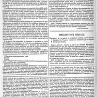 0008 - Page 6 - Biologie. Considérations sur le mouvement musculaire ; par M. Paul Dupuy. La suite prochainement. / Thérapeutique médicale. Traitement de catarrhe de l'oreille moyenne, par le docteur J. Grubert... ; traduit de l'allemand par le docteur H. Goudet... / Feuilleton. L'avenir de l'académie de médecine