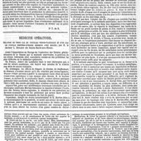 0043 - Page 43 - Pathogénie. Quelques réflexions sur le rôle des infusoires dans les fermentations et dans la formation des maladies ; par M. Durand... (Suite et fin. - Voir le numéro précédent.). [Dr T. de R.]. / Médecine opératoire. Relation de trois cas de fistules vésico-vaginales et d'un cas de fistule urétéro-utérine operées avec succès ; par M. le docteur L. Duclout... / Feuilleton. La caractéristique différentielle de la folie et de la raison, d'après M. E. littré. Suite et fin. - Voir le numéro précédent