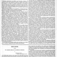 0081 - Page 81 - Pathogénie. Du rôle des microzoaires et des microphytes dans la genèse, l'évolution et la propagation des maladies. (Septième article. - Voir année 1867, n°s 41, 44 et 47, et année 1868, n°s 42, 44 et 48.). / Feuilleton. Les associés libres de l'académie de médecine