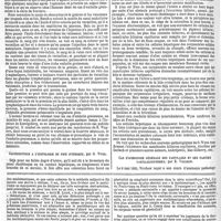 0114 - Page 114 - Revue des journaux de médecine. Journaux allemands. II. Archiv. fur pathologischen anatomie und physiologie, und fur klinische medicin ; par R. Virchow. Sur l'embolie graisseuse ; par F. Busch. / Contributions à l'histologie du foie ictérique ; par O. Wyss. / Cas d'ochronose générale des cartilages et des parties cartilaginiformes ; par R. Virchow. / Feuilleton. La métaphysique en médecine ; examen du rapport de M. Pidoux sur le prix Civrieux