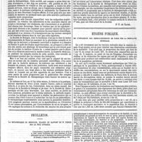 0125 - Page 125 - Société de thérapeutique. [Dr F. de Ranse]. / Hygiène publique. De l'influence des embellissements de Paris sur la mortalité générale. / Feuilleton. La métaphysique en médecine, examen du rapport de M. Pidoux sur le prix Civrieux. Suite - Voir le numéro précédent
