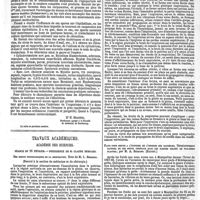 0145 - Page 145 - Revue des journaux de médecine. Journaux allemands. II. Archiv fur pathologischen anatomie und physiologie, und fur klinische medicin ; par R. Virchow. Le cylindrotaenium du choléra asiatique, nouveau champignon trouvé dans les déjections cholériques ; par O. W. Thomé. [Dr H. Beaunis...]. La suite au prochain numéro. / Travaux académiques. Académie des sciences