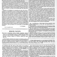 0183 - Page 183 - Revue générale. L'histoire de la médecine en France et en Allemagne. [J. M. Guardia]. La fin à un prochain numéro. / Médecine pratique. Note sur un vulumineux hystéro-fibrôme (Leiomyôme fibreux) ayant eu un développement rapide, et observé chez une femme de 28 ans ; lue à la Société de Biologie par M. le docteur A. Laboulbène... / Feuilleton. La métaphysique en médecine, examen du rapport de M. Pidoux sur le prix Civrieux