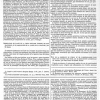 0187 - Page 187 - Revue des journaux de médecine. Journaux américains. The American journal of the medical sciences. / Observations de plaies de la veine jugulaire interne, de leur traitement, et en particulier de la valeur de la ligature ; par M. Gross. / État de la membrane du tympan et de l'arrière-gorge dans deux cent quatre-vingt-seize cas de surdi-mutité congénitale ou acquise ; par John Roosa et George Beard. / Feuilleton. La métaphysique en médecine, examen du rapport de M. Pidoux sur le prix Civrieux