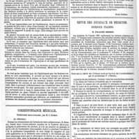 0518 - Page 518 - Pathologie. Étude sur les névralgies réflexes symptomatiques de l'orchi-épididymite blennorrhagique ; par Charles Mauriac... (Suite. - Voir les n°s 25, 28 et 33.). (La suite prochainement.). / Correspondance médicale. Ostéotomie sous-cutanée ; par M. J. Guérin. / Revue des journaux de médecine. Journaux italiens. Il filiatre sebezio. / Note sur la chute de l'utérus dans le travail de l'accouchement par le professeur P. D'erchia. / De la fréquence du pouls dans les diverses maladies selon la position du malade ; par le docteur Errico de Renzi