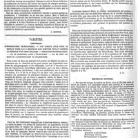 0536 - Page 538 - Bibliographie. Traité de pathologie interne ; par S. Jaccoud... - Paris, Adrien Delahaye..., 1869. [J. Arnould]. / Variétés. Chronique. [J. F.]. / Nouvelles diverses