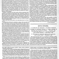 0553 - Page 555 - Physiologie expérimentale et thérapeutique. Recherches expérimentales sur l'action physiologique et thérapeutique des composés de potassium et du bromure de potassium en particulier ; par le docteur J.-V. Laborde. Suite. - Voir le n°39. La suite prochainement. / Revue d'hygiène. I. La mortalité des nourrissons à l'académie de médecine. II. Rapport du professeur Chandler au conseil d'hygiène de New-York sur les huiles de pétrole. - New-Nork, 1869. III. Topographie médicale de la ville de Saint-Claude ; par le docteur Guichard. - Saint-Claude, 1869. IV. Statistique et topographie médicales des campagnes ; par le docteur Coste. - Montpellier, 1869. / Feuilleton. Avant la révolution