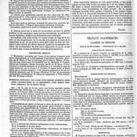 0580 - Page 582 - Revue des journaux de médecine. Journaux français des départements. Bulletin médical de l'Aisne. Contracture permanente du membre supérieur droit, datant de quatre ans ; par M. Desprez. / Montpellier médical. / Elimination spontanée, par l'anus, d'une portion d'intestin grèle après l'étranglement et le débridement d'une hernie inguinale ; guérison ; par le docteur Mazel. [Nicaise]. / Travaux académiques. Académie de médecine
