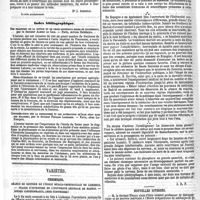 0584 - Page 586 - Revue bibliographique. Revue des thèses du concours d'agrégation à la Faculté de Paris (section de médecine), 1869. (Suite. - Voir les n°s 26, 27, 31, 33, 34 et 43.). Pathologie générale et classification des chorées ; par le docteur Leven. Paris, Adrien Delahaye. [Dr J. Arnould]. La suite prochainement. / Index bibliographique. Des fractures de la rotule et de leurs différents modes de traitement ; par le docteur Albert le Coin. - Paris, Adrien Delahaye. / Considérations sur la physionomie et les altérations qu'elle subit dans les maladies ; par le docteur Fernand Lagrange. - Paris, chez Lefrançois. / Variétés. Chronique. [J. D. F.]. / Nouvelles diverses