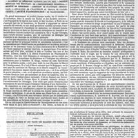 0601 - Page 603 - Revue hebdomadaire. Rentrée des universités, facultés, écoles de médecine et des sociétés savantes. - Université libre de Bruxelles : la liberté de l'enseignement. - Académie des sciences de Paris : étiologie du goître ; - Le chloral ; - Tératologie. - Académie de médecine : rapports sur les prix. - Société médicale des hôpitaux : de l'empoisonnement puerpéral. - Société de chirurgie : commission de statistique chirurgicale ; - Application de l'électricité au travail de l'accouchement. - Société d'anthropologie : du transformisme. / Feuilleton. Soranus d'Ephèse et son traité des maladies des femmes. Étude historique