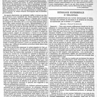 0691 - Page 693 - Épidémiologie. Origines et affinités du pyphus d'après l'épidémie algérienne de 1868 ; par le docteur Jules-Arnould. Première partie. - Origines du typhus. (Suite. - Voir les n°s 46, 48 et 51.). La suite prochainement. / Physiologie expérimentale et thérapeutique. Recherches expérimentales sur l'action physiologique et thérapeutique des composés de potassium et du bromure de potassium en particulier ; par le docteur J.-V. Laborde. (Suite et fin. - Voir les n°s 39, 42, 45 et 49.)