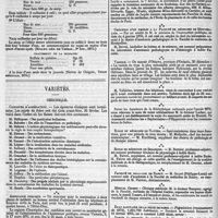 0116 - Page 112 - Index de thérapeutique. De l'emploi de l'eau de mer à l'intérieur, des moyens de l'administrer et de ses indications générales. / Variétés. Chronique. / [Nécrologie] M. Vallérian. / État sanitaire de la ville de Paris. Population (recensement de 1872), 1,851,792 habitants