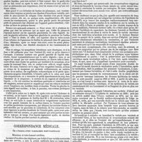 0147 - Page 143 - Thérapeutique. Action du jaborandi sur les voies digestives ; par M. Albert Robin. / Correspondance médicale. De l'inoculation variolique post-vaccinale