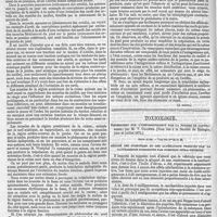 0410 - Page 406 - Physiologie pathologique. De la trépidation épileptoïde du membre inférieur dans certaines maladies nerveuses ; par M. A. Joffroy. (Communication faite à la Société de Biologie le 31 juillet 1875.). (A suivre.). / Toxicologie. Recherches sur l'empoisonnement par la poudre de cantharides ; par M. V. Galippe. (Note lue à la Société de Biologie, juin et juillet 1874.). Suite et fin. - Voir les n°s 25 et 26