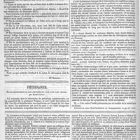0068 - Page 64 - Jurisprudence médicale. La question du secret médical devant les tribunaux dans le cas de déclaration de naissance. Suite et fin. - Voir le numéro précédent. [Dr Berrut]. / Physiologie. Étude expérimentale sur l'entrée de l'air dans les veines, par Louis Couty. / Feuilleton. Auguste Nélaton..