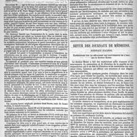 0106 - Page 102 - Correspondance médicale. Carie du pied et du sternum ; évidement des os du pied ; fièvre hectique ; cancer des reins ; amputation de la jambe ; apoplexie pulmonaire et mort par asphyxie pendant la chloroformisation ; par M. le docteur Péan... / Revue des journaux de médecine. Journaux italiens. Expériences sur le mécanisme des mouvements de l'iris ; par le docteur Mosso