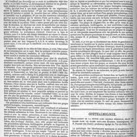 0188 - Page 184 - Histologie. Recherches sur la structure et le développement des bactériens ou vibrioniens ; par M. H. Martin... / Ophthalmologie. Décollement de la rétine avec double pédicule ; grain de plomb dans le globe oculaire (Examen histologique), par F. Poncet..