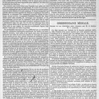 0191 - Page 187 - Thérapeutique chirurgicale. Influence du traitement antiseptique sur la salubrité générale des hôpitaux ; discours prononcé à l'ouverture de la dernière session de l'Association médicale britannique (section chirurgicale), par M. Joseph Lister... Traduit par Mlle Alice Vickery... Suite et fin. - Voir le n° 14. / Correspondance médicale. Encore un cas d'hystérie chez l'homme ; par M. le docteur H. C. Lombard