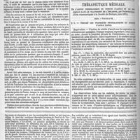 0200 - Page 196 - Anatomie comparée. Sur le plateau de l'aorte et de l'artère pulmonaire, dans quelques espèces animales, par M. J. Parrot. / Thérapeutique médicale. De l'action physiologique du nitrite d'amyle et de son emploi dans le traitement de l'épilepsie, par Bourneville. (Note communiquée à la Société de Biologie, juin 1875.). Suite. - Voir le n° 13. / Feuilleton. L'hygiène rurale envisagée dans ses rapports avec le cantonnement des troupes. Suite. - Voir le n° 15. Ire partie. - Conditions sanitaires des localités rurales. A. Influences telluriques