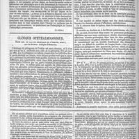0480 - Page 476 - Physiologie pathologique. Faits relatifs à l'étude des localisations cérébrales ; observations communiquées à la Société de Biologie par M. A. Pitres. (A suivre.). / Clinique ophthalmologique. Note sur un cas de phlegmon de l'orbite ; mort ; par le docteur Adolphe Piéchaud. / Feuilleton. Nature et destinée de l'homme et des animaux