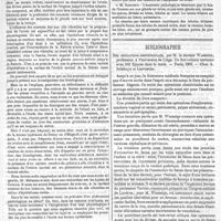 0015 - Page 13 - Travaux académiques. Société de biologie. / Bibliographie. Des opérations obstétricales, par M. le docteur Wasseige, professeur à l'université de Liège. Un fort volume cartonné avec 162 figures dans le texte. - Paris, 1881. - Chez A. Delahaye et Lecrosnier