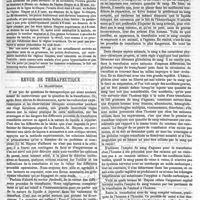 0093 - Page 91 - Neurologie. La douleur dite ovarienne des hystériques a pour siège l'ovaire ; communication faite à la Société de Biologie le 17 décembre 1881, par M. Ch. Féré. (Observations faites dans le service de M. Charcot.). / Revue de thérapeutique. La transfusion