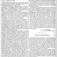 0380 - Page 378 - Bibliographie. Leçons sur les maladies mentales, par M. B. Ball... - Deuxième fascicule. - Asselin et Compagnie, 1882. [Dr E. Régis...]. / Index de thérapeutique