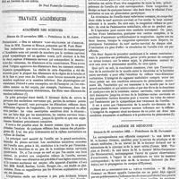 0593 - Page 591 - Revue de médecine légale. I. Les cristaux d'hémine et les recherches médico-légales. - II. Le tatouage chez les criminels. - III. Mort subite par la fièvre typhoïde chez des enfants à la mamelle. - IV. Viol pendant le sommeil hypnotique. - V. Mort subite pendant un accès de colique hépatique. - VI. La putréfaction de l'utérus. - VII. Mort subite par rupture de la rate. - VIII. De la vision des couleurs. - IX. La mort du président Garfield et l'état mental de l'assassin. - X. Sensibilité de la cavité utérine. Suite et fin. - Voir les numéros 43 et 46. [Dr Paul Fabre...]. / Travaux académiques. Académie des sciences. / Académie de médecine