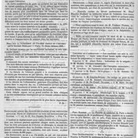 0038 - Page 34 - Formulaire. Index bibliographique. II. De quelques troubles mécaniques de la circulation du sang dans les maladies du coeur et dans la compression des vaisseaux, par M. le docteur F. Beaudon. - Paris, J.-B. Baillière. / Essai sur la pathogénie de l'ulcère simple de l'estomac par le Docteur Gaillard. - Paris. O. Doin, éditeur, 1882. [P. B.]. / Dictionnaire annuel des progrès des sciences et des institutions médicales. Suite et complément de tous les dictionnaires par Garnier..., chez Germer Baillière... [Dr D.]. / Variétés. Chronique. Nécrologie. M. le docteur Delpeuch. [Nécrologie] M. Henri Blanche. [Nécrologie] M. Frédéric Thomas. [Nécrologie] M. le docteur Roujon